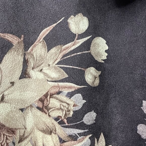 Chico's Sueded Floral Moto Jacket Size 3 (16/18), New - Picture 11 of 16